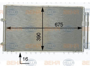 HELLA 8FC 351 319-341 kondensatorius, oro kondicionierius 
 Oro kondicionavimas -> Kondensatorius
88461-YC080