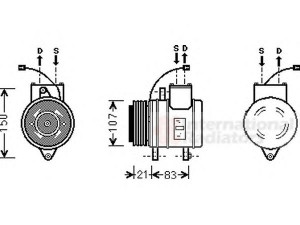 VAN WEZEL 8100K041 kompresorius, oro kondicionierius 
 Oro kondicionavimas -> Kompresorius/dalys
96314801