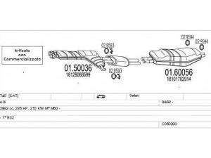 MTS C050290007936 išmetimo sistema 
 Išmetimo sistema -> Išmetimo sistema, visa
