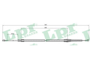 LPR C1444B trosas, stovėjimo stabdys 
 Stabdžių sistema -> Valdymo svirtys/trosai
6R0609721C, 6R0609721C, 6R0609721C