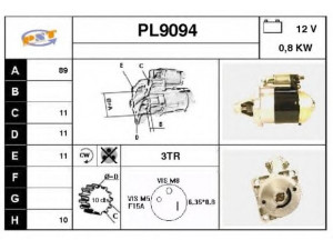 SNRA PL9094 starteris
71BB11000E2A, 71BB11000E2B, 71BB11000EA