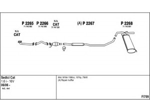 FENNO FI709 išmetimo sistema 
 Išmetimo sistema -> Išmetimo sistema, visa