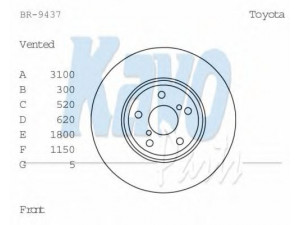 KAVO PARTS BR-9437 stabdžių diskas 
 Stabdžių sistema -> Diskinis stabdys -> Stabdžių diskas
4351250160, 4351250160