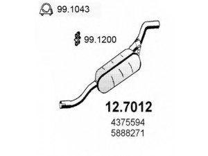 ASSO 12.7012 galinis duslintuvas 
 Išmetimo sistema -> Duslintuvas
4347036, 4375594, 5888271