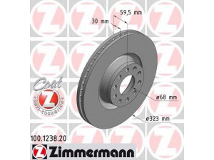 ZIMMERMANN 100.1238.20 stabdžių diskas 
 Stabdžių sistema -> Diskinis stabdys -> Stabdžių diskas
4D0 615 301 A