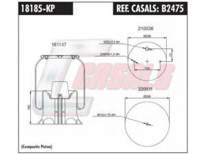 CASALS B2475 dėklas, pneumatinė pakaba
014892, 750999