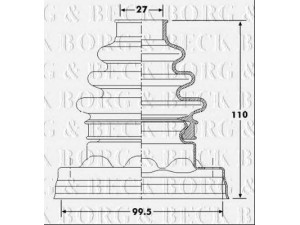 BORG & BECK BCB6191 gofruotoji membrana, kardaninis velenas 
 Ratų pavara -> Gofruotoji membrana
33 21 7 540 118, 33 21 7 547 021