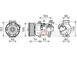 VAN WEZEL 5300K607 kompresorius, oro kondicionierius 
 Oro kondicionavimas -> Kompresorius/dalys
88310-05090, 88310-05120, 8831005090