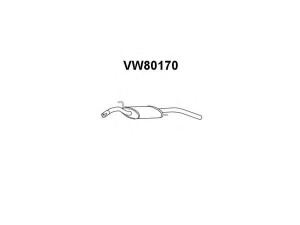 VENEPORTE VW80170 galinis duslintuvas 
 Išmetimo sistema -> Duslintuvas
357253609G