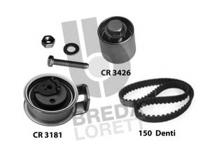 BREDA  LORETT KCD0629 paskirstymo diržo komplektas 
 Techninės priežiūros dalys -> Papildomas remontas
06A109181, 06A109243A, 06B 198 119 A