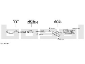 BOSAL 032.985.32 išmetimo sistema 
 Išmetimo sistema -> Išmetimo sistema, visa