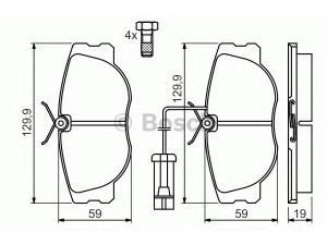 BOSCH 0 986 460 942 stabdžių trinkelių rinkinys, diskinis stabdys 
 Techninės priežiūros dalys -> Papildomas remontas
9941175, 9944329, 9944678, 9946227