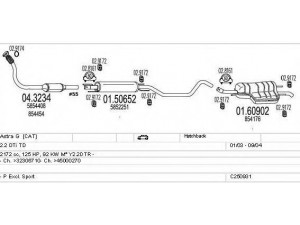 MTS C250931010506 išmetimo sistema 
 Išmetimo sistema -> Išmetimo sistema, visa
