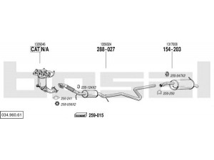 BOSAL 034.960.61 išmetimo sistema 
 Išmetimo sistema -> Išmetimo sistema, visa