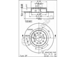 BREMBO 08.7861.10 stabdžių diskas 
 Stabdžių sistema -> Diskinis stabdys -> Stabdžių diskas
46469908, 46542702