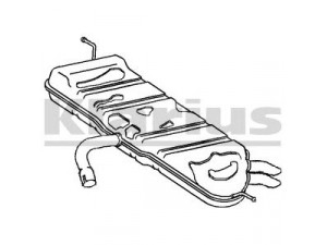 KLARIUS VW653B galinis duslintuvas 
 Išmetimo sistema -> Duslintuvas
1K6253609Q, 1K6253609R, 1K6253609Q