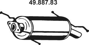 EBERSPÄCHER 49.887.83 galinis duslintuvas 
 Išmetimo sistema -> Duslintuvas
FEC1-40-100D