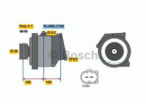 BOSCH 0 122 0AA 1D0 kintamosios srovės generatorius 
 Elektros įranga -> Kint. sr. generatorius/dalys -> Kintamosios srovės generatorius
275 150 00 50, A 275 150 00 50