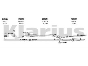 KLARIUS 630026E išmetimo sistema 
 Išmetimo sistema -> Išmetimo sistema, visa