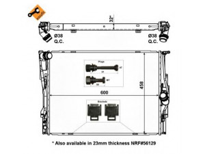 NRF 53473 radiatorius, variklio aušinimas 
 Aušinimo sistema -> Radiatorius/alyvos aušintuvas -> Radiatorius/dalys
17117521046, 17117521048, 17117521931
