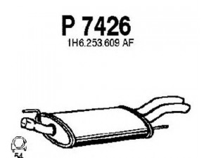 FENNO P7426 galinis duslintuvas 
 Išmetimo sistema -> Duslintuvas
1H6253609AF, 1H6253609AK, 1H6253609H