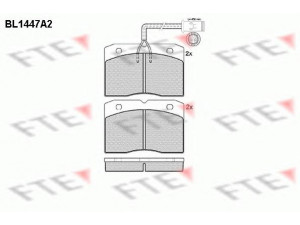 FTE BL1447A2 stabdžių trinkelių rinkinys, diskinis stabdys 
 Techninės priežiūros dalys -> Papildomas remontas
9940082, 190 2301, 190 2493, 190 3488