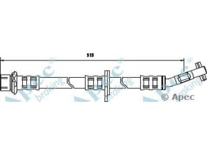 APEC braking HOS3340 stabdžių žarnelė 
 Stabdžių sistema -> Stabdžių žarnelės
9008094061