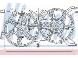 NISSENS 85578 ventiliatorius, radiatoriaus 
 Aušinimo sistema -> Oro aušinimas
71740487
