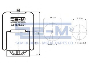 SEM LASTIK 72.4838.C01 dėklas, pneumatinė pakaba
946 320 04 21