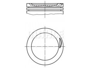 MAHLE ORIGINAL 681 04 01 stūmoklis 
 Variklis -> Cilindrai/stūmokliai