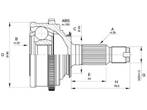 OPEN PARTS CVJ5244.10 jungčių komplektas, kardaninis velenas 
 Ratų pavara -> Sujungimai/komplektas
44511SE0406