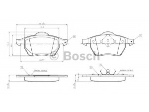BOSCH 0 986 TB2 672 stabdžių trinkelių rinkinys, diskinis stabdys
1001095, 1027703, 1031843, 95VW2K021AA