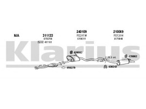 KLARIUS 360944E išmetimo sistema 
 Išmetimo sistema -> Išmetimo sistema, visa