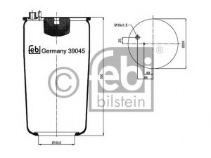 FEBI BILSTEIN 39045 dėklas, pneumatinė pakaba 
 Pakaba -> Pneumatinė pakaba
81.43601.0155, 81.43601.6068