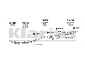 KLARIUS 361617E išmetimo sistema 
 Išmetimo sistema -> Išmetimo sistema, visa