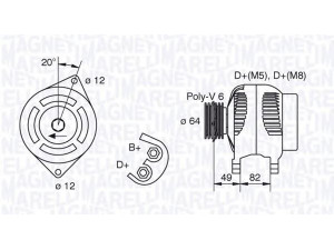 MAGNETI MARELLI 063321854010 kintamosios srovės generatorius 
 Elektros įranga -> Kint. sr. generatorius/dalys -> Kintamosios srovės generatorius
46420966, 46774413, 7769840, 5705GW