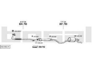 BOSAL 032.062.41 išmetimo sistema 
 Išmetimo sistema -> Išmetimo sistema, visa