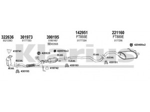 KLARIUS 331044E išmetimo sistema 
 Išmetimo sistema -> Išmetimo sistema, visa