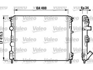 VALEO 732721 radiatorius, variklio aušinimas 
 Aušinimo sistema -> Radiatorius/alyvos aušintuvas -> Radiatorius/dalys
8200033831, 8200343476, 8200343476
