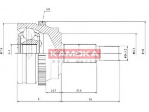 KAMOKA 7090 jungčių komplektas, kardaninis velenas 
 Ratų pavara -> Sujungimai/komplektas
8200178624