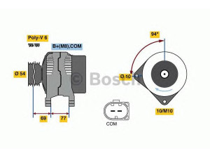 BOSCH 0 986 080 350 kintamosios srovės generatorius 
 Elektros įranga -> Kint. sr. generatorius/dalys -> Kintamosios srovės generatorius
12 31 7 789 981, 12 31 7 789 984