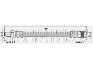 BORG & BECK BBH6606 stabdžių žarnelė 
 Stabdžių sistema -> Stabdžių žarnelės
77 04 003 550, 7704 003 550, 7704002443