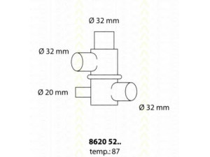 TRISCAN 8620 5287 termostatas, aušinimo skystis 
 Aušinimo sistema -> Termostatas/tarpiklis -> Thermostat
2108-0130601050, 2108-1306010, 2108-130601010