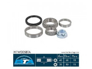 BTA H1W005BTA rato guolio komplektas 
 Ašies montavimas/vairavimo mechanizmas/ratai -> Rato stebulė/montavimas -> Rato guolis
281 498 625