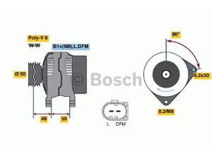BOSCH 0 124 325 057 kintamosios srovės generatorius 
 Elektros įranga -> Kint. sr. generatorius/dalys -> Kintamosios srovės generatorius