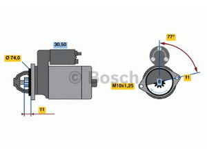 BOSCH 0 986 020 531 starteris 
 Elektros įranga -> Starterio sistema -> Starteris
28100 87213 000, 28100 16010, 28100 16040