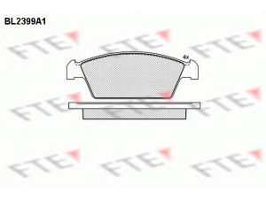FTE BL2399A1 stabdžių trinkelių rinkinys, diskinis stabdys 
 Techninės priežiūros dalys -> Papildomas remontas
52210-70B00, 55200-50850, 55201-78820