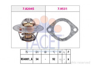 FACET 7.8204 termostatas, aušinimo skystis 
 Aušinimo sistema -> Termostatas/tarpiklis -> Thermostat