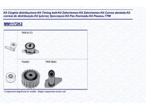 MAGNETI MARELLI 341311721102 paskirstymo diržo komplektas 
 Techninės priežiūros dalys -> Papildomas remontas