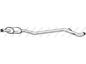 BOSAL 283-101 vidurinis duslintuvas 
 Išmetimo sistema -> Duslintuvas
77.00.765.132